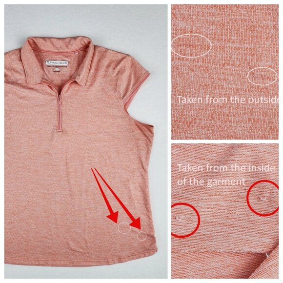 Pebble Beach Dry Luxe Performance Womens Golf Size XXL Top Peach / Pink - Picture 4 of 7